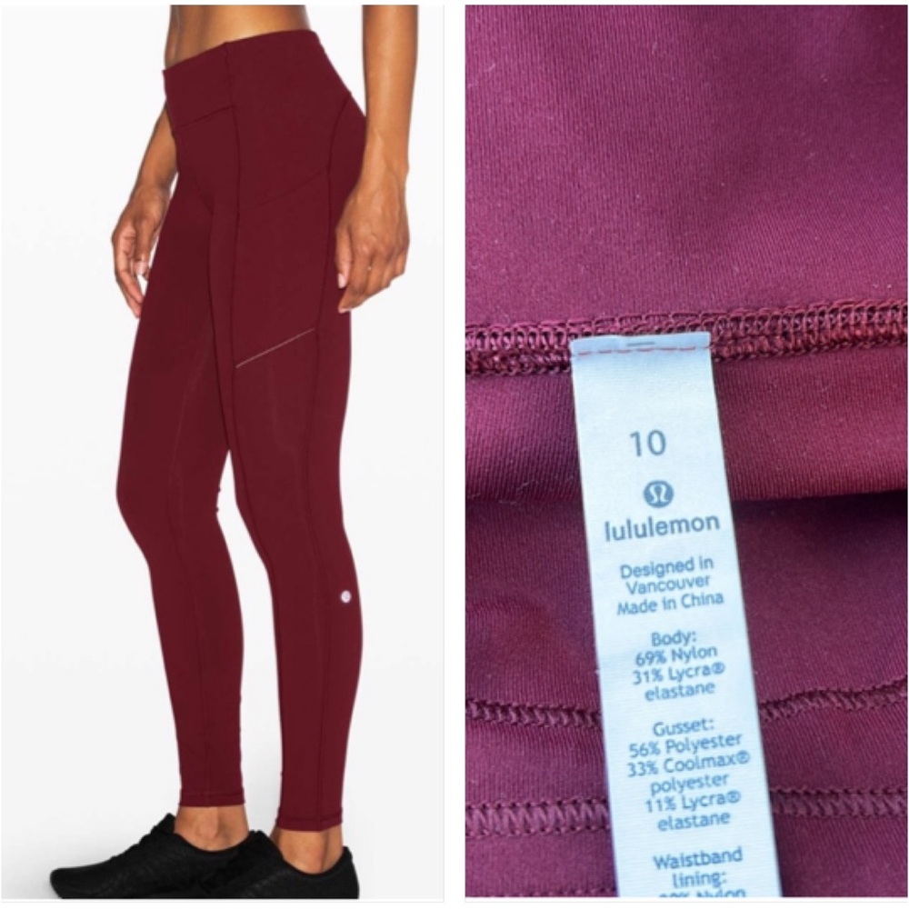 Lululemon NWOT Speed Up Tight 28” Deep Rouge